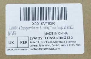 RRIUTO X001KVT82R 4PCS Trolley Swivel Casters Only with Lock Brake - Image 2