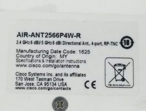 Cisco AIR-ANT2566P4W-R 2.4 GHz 6 dBi/ 5 GHz 6 dBi Directional Antenna 4-Ports RP-TNC Access Point - Image 3