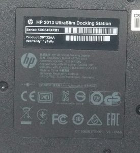 HP D9Y32AA HSTNN-I10X 2013 Ultraslim Docking Station - Image 3