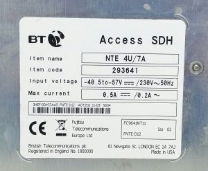 BT ASDH NTE 4U/7A 293641 Access SDH Network Terminating Unit - Image 3