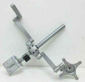 Silver Monitor Double Vesa Mount
