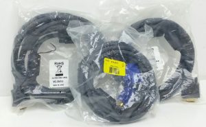 Joblot 3x Mixed Lot Of VG-352/3 & 913-5017 SVGA Cables M-M (3m x2 & 1m x1)