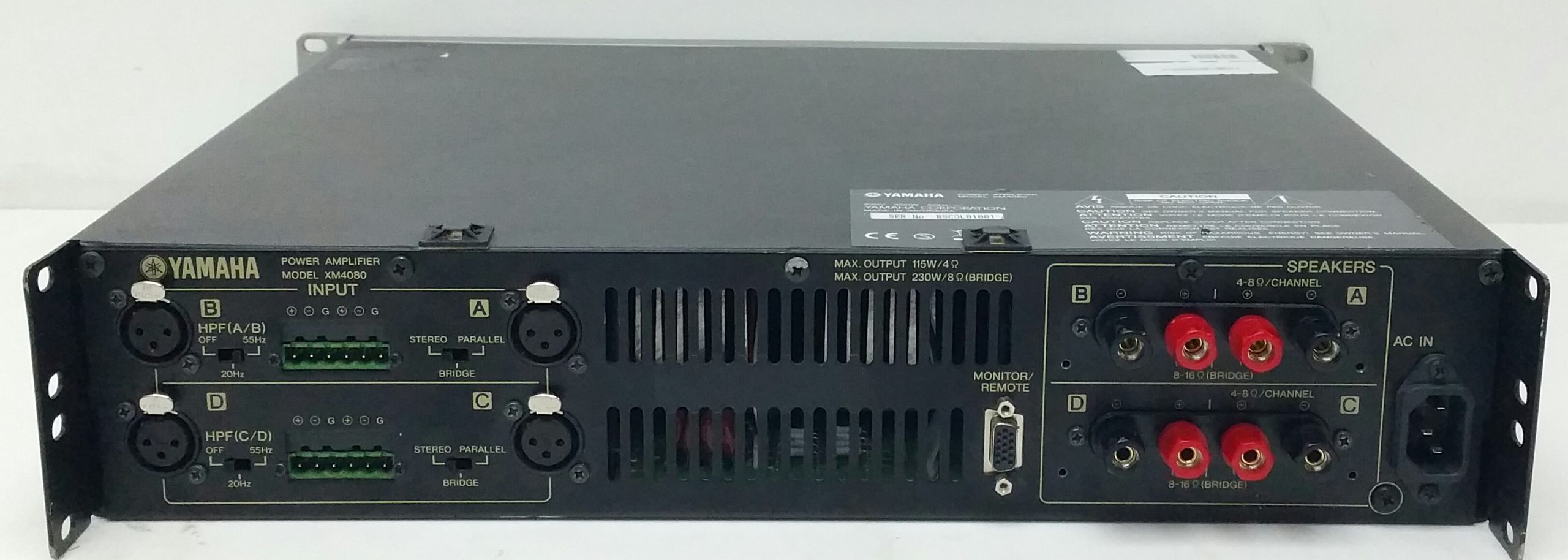 Yamaha XM4080 4 Channel Power Amplifier – Refurbit Store