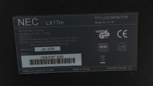 NEC Lx17m V17B 17" VGA TFT LCD Monitor - Image 3