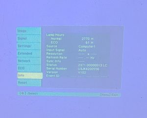 Epson H570B EB-X20 HDMI VGA LCD Projector with 2831 Lamp Hours Used - Image 2
