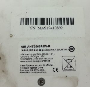 Cisco AIR-ANT2566P4W-R 2.4 GHz 6 dBi/ 5 GHz 6 dBi Directional Antenna 4-Ports RP-TNC Access Point - Image 3