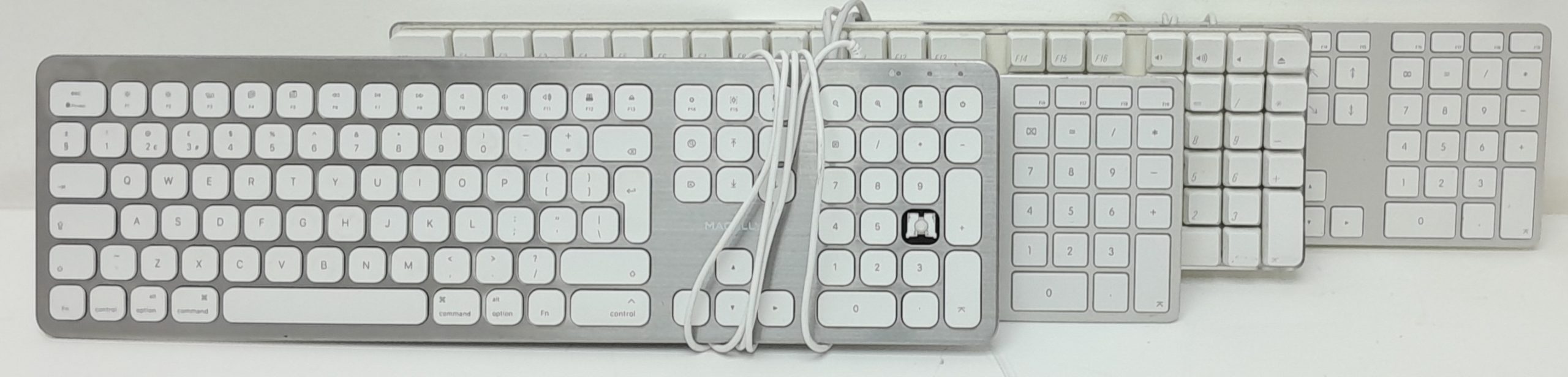 20240228_114219 Joblot 15x Mixed Lot - Apple, Matias, Macally A1048, FK318S-UK, WHEYHUBMB, A1243 USB Wired Keyboard - Image 1