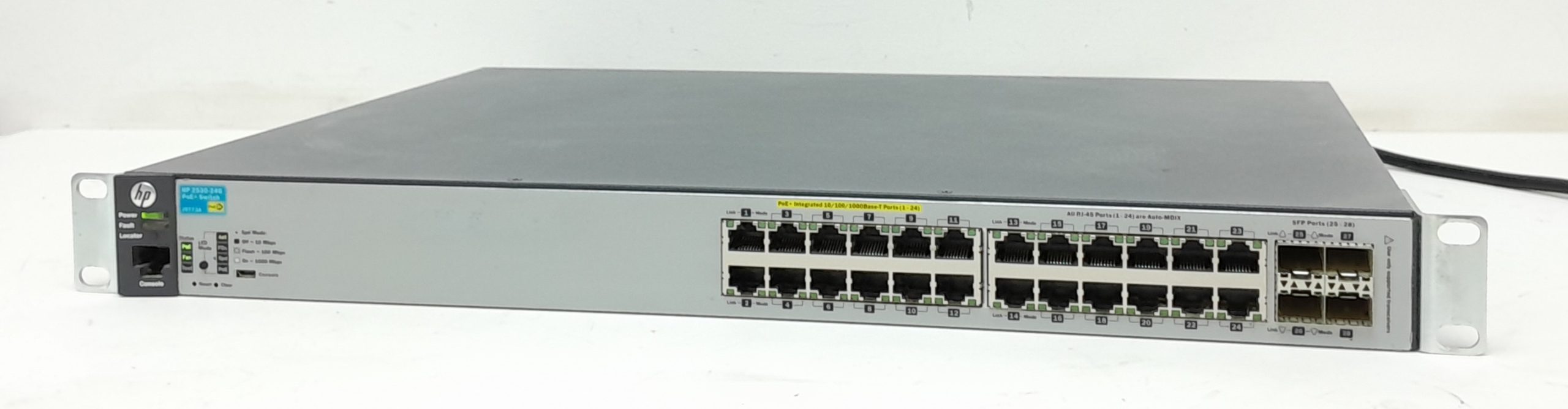 20240311_144432 HP 2530-24G J9773A 24 Port PoE+ 4 SFP Port Managed Switch - Image 1