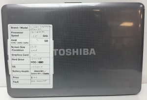 Toshiba Satellite Pro L830-172 - i3-2375m 1.5GHz - 2GB Ram - 13.3" - 500GB HDD - Windows 10 Home - Image 3