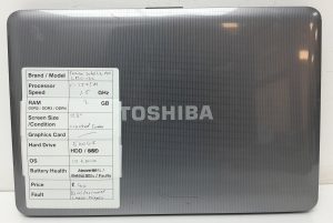 Toshiba Satellite Pro L830-172 - i3-2375m 1.5GHz - 2GB Ram - 13.3" - 500GB HDD - Windows 10 Home - Image 3