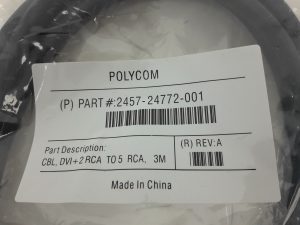 Polycom 2457-24772-001 CBL, DVI+2 RCA To 5 RCA, 3M Cable - Image 3