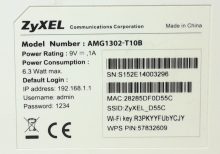 Zyxel AMG1302-T10B Wireless 4-Port Gateway Modem Router - Image 3