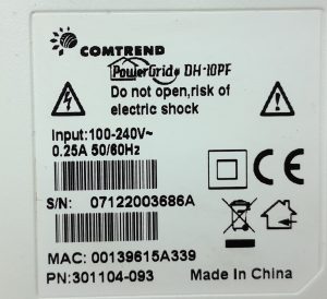 Comtrend PowerGrid DH-10PF Poweline-Ethernet Adapter with Filter - Image 3