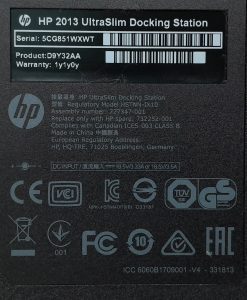 HP D9Y32AA HSTNN-I10X 2013 Ultraslim Docking Station - Image 3