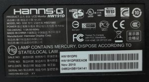 Hanns.G HW191D HSG1060 19" DVI VGA Monitor - Image 3