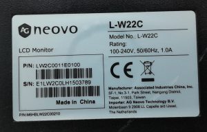 Neovo L-W22C 21.5" HDMI VGA LCD Monitor - Image 3