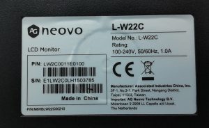 Neovo L-W22C 21.5" HDMI VGA LCD Monitor - Image 3