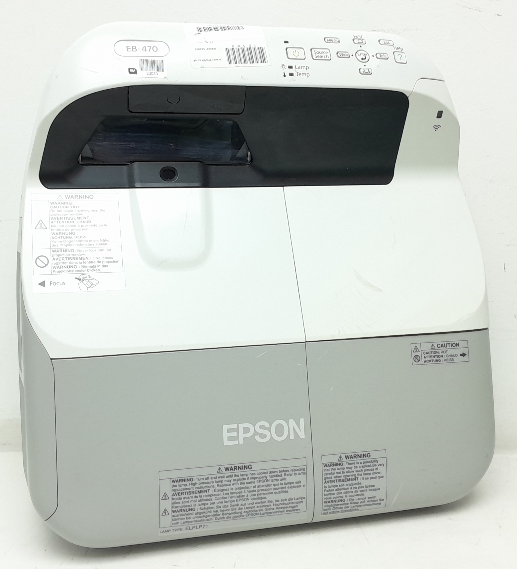 20240329_104922 Epson EB-470 H456B HDMI VGA LCD Projector with 1726 Lamp Hours Used - Image 1