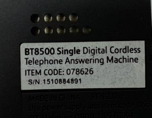 BT BT8500 Single 078626 Digital Cordless Telephone Answering Machine & Handsets - Image 3