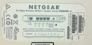 Netgear DG834G V4 54 Mbps Wireless ASDL2+ Modem Router - Image 3