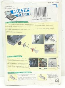C909 Multiple Purpose Notebook Security Cable Lock - Image 4