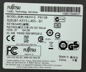 Fujitsu KB410 G PS2 GB Wired Keyboard - Image 3