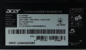 Acer V223HQV 21.5" DVI VGA LCD Monitor - Image 3
