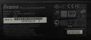 iiyama ProLite E2200WS PL2200 22" DVI VGA Monitor - Image 3