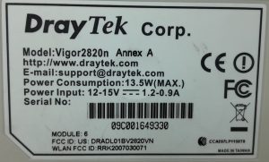 Draytek Vigor2820n Annex A ADSL2+ Security Firewall - Image 3