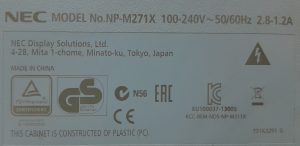 Nec NP-M271X HDMI VGA LCD Projector 3311 Lamp Hours Used - Image 3