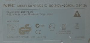 Nec NP-M271X HDMI VGA LCD Projector 473 Lamp Hours Used - Image 3