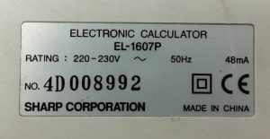 Sharp EL-1607P Electronic Calculator - Image 3