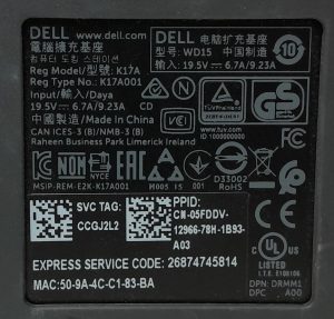 Dell WD15 K17A Docking Station - Image 3
