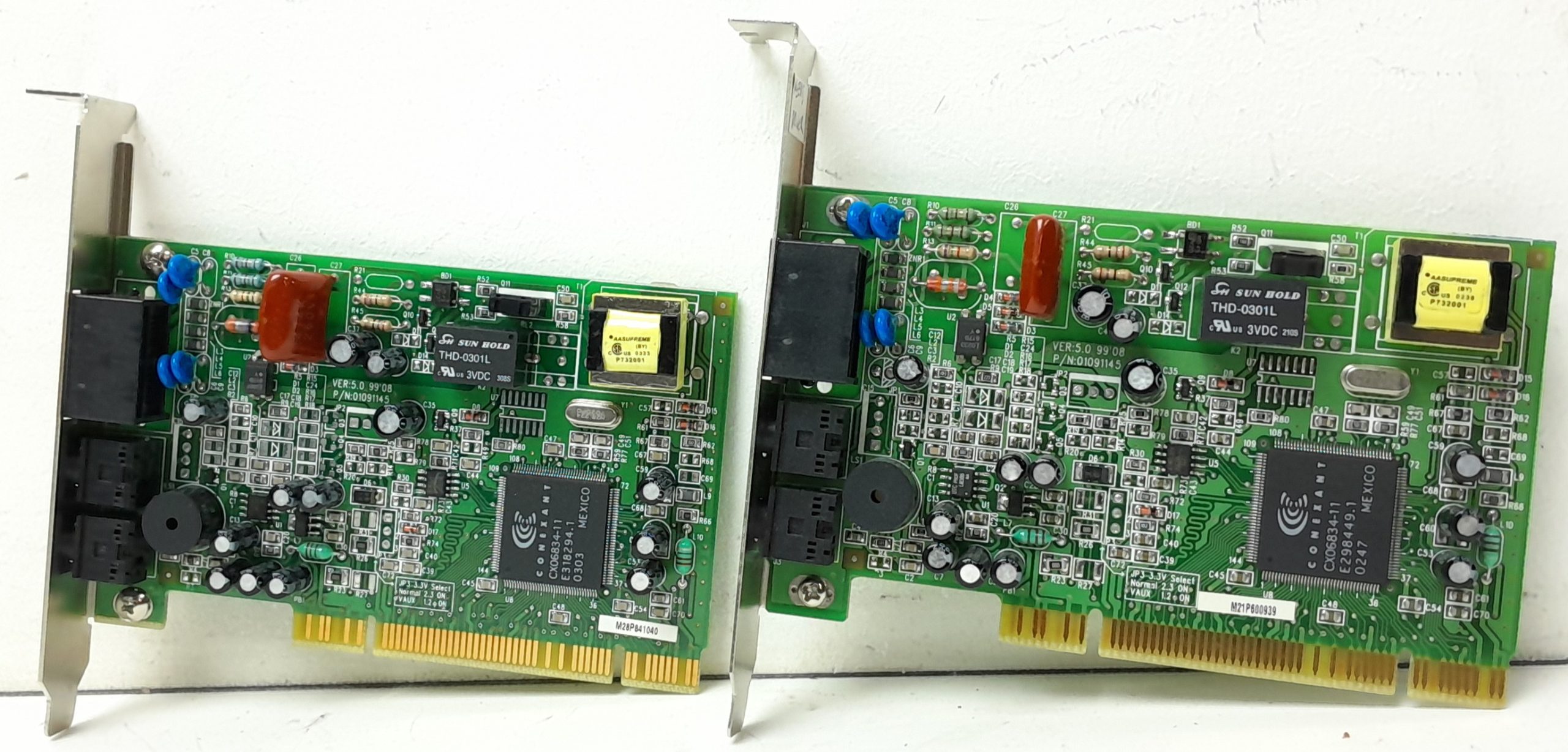 20240605_140006 Job Lot x3 Conexant CX06834-11 82156720 PCI Card with 1 Software Installation Disc - Image 1