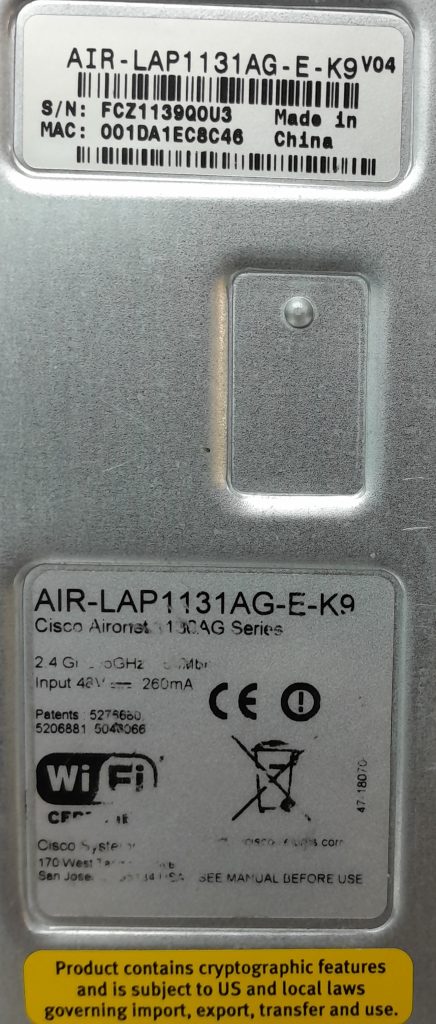Cisco AIR-LAP1131AG-E-K9 V04 Wireless Access Point - Image 3