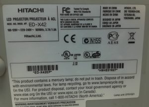 Hitachi ED-X42 VGA LCD Projector With 1517 Lamp Hours Used - Image 3