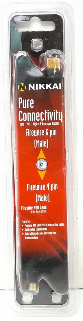 Joblot 2x Nikkai Firewire 400 Lead Firewire 6 Pin to 4 Pin M Cable - Image 2