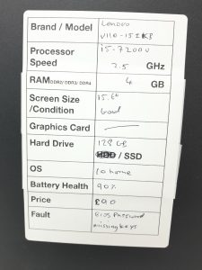 Lenovo V110-15IKB 80TH - i5-7200U 2.5GHz - 4GB Ram - 15.6" - 128GB SSD - Windows 10 Home - Image 3