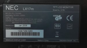 NEC Monitor 17" Lx17m V17B VGA TFT LCD - Image 3