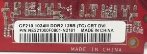 Palit GF210 1024M DDR2 128B (TC) CRT DVI VGA Graphics Card - Image 3