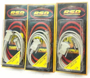 Job Lot x3 RSD Connections CL88 2M 9 Way Extension Lead Cable For Mouse or Monitor