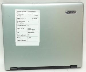 Acer TravelMate 4050 Series CL51 - Pentium M 1.6GHz - 1.25GB Ram - 15" - 40GB HDD - Windows XP Pro - Image 4