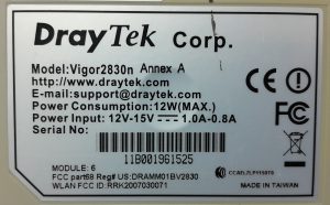 Draytek Vigor2830n Annex A ADSL2+ Security Firewall - Image 3