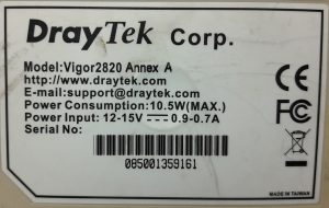 Draytek Vigor2820 Annex A ADSL2+ Security Firewall - Image 3