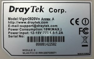 Draytek Vigor2820Vn Annex A ADSL2+ Security Firewall - Image 3