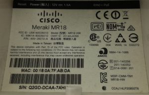 Cisco Meraki MR18 Wireless Access Point - Image 3