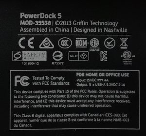 Griffin PowerDock 5 35538 Charging Docking Station - Image 3