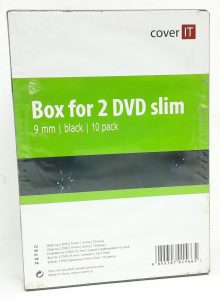 Cover IT 9mm 10 Pack Black Box for 2 DVD Slim Double Case Spine - Image 2