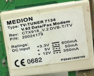 Medion CXT918 TV-Tuner 7134 V.92 Data/Fax Modem - Image 3