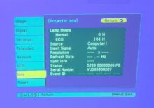 Epson H692B EB-X27 VGA HDMI LCD Projector 104 Lamp Hours Used #16462 - Image 2